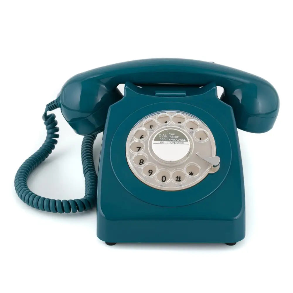 GPO Retro 746 Rotary Telephone - Azure Blue - Home & Garden > Wall Art