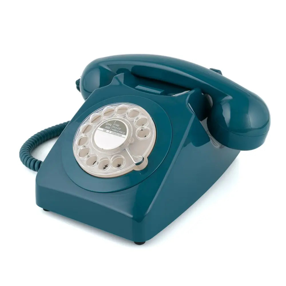 GPO Retro 746 Rotary Telephone - Azure Blue - Home & Garden > Wall Art