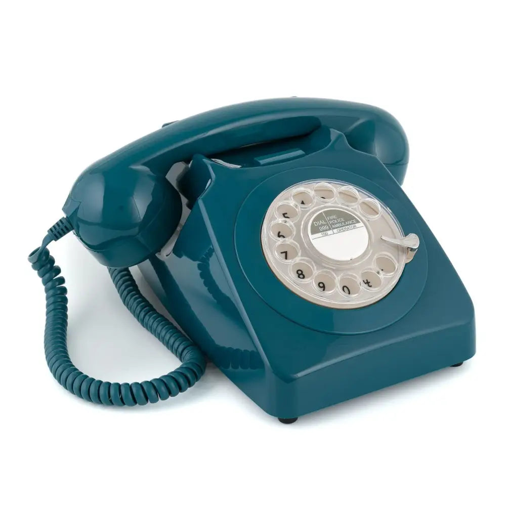GPO Retro 746 Rotary Telephone - Azure Blue - Home & Garden > Wall Art
