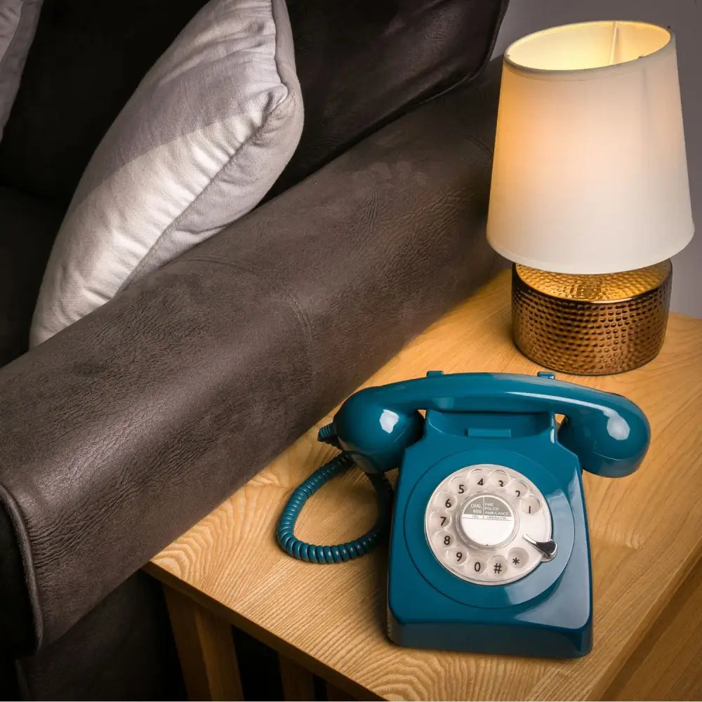 GPO Retro 746 Rotary Telephone - Azure Blue - Home & Garden > Wall Art
