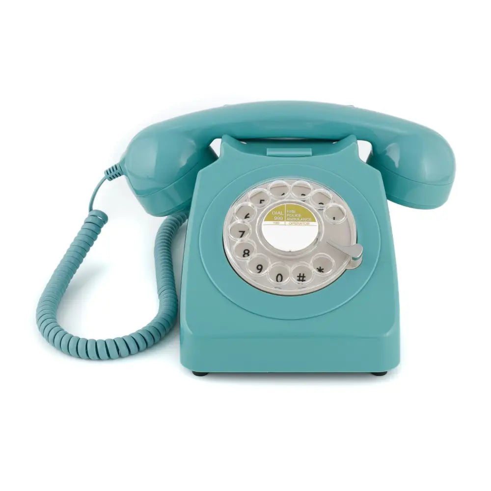 GPO Retro 746 Rotary Telephone - Blue - Home & Garden > Wall Art
