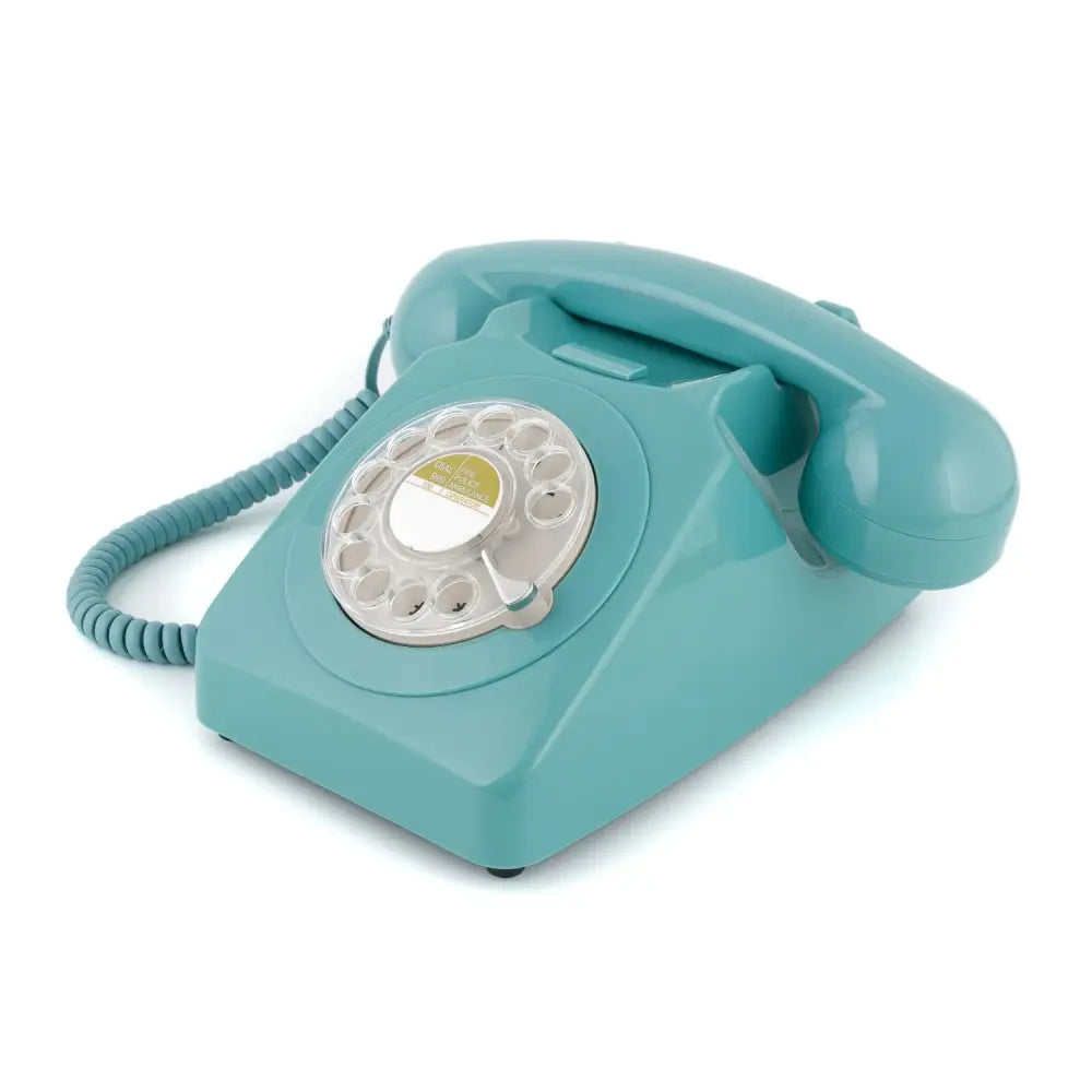 GPO Retro 746 Rotary Telephone - Blue - Home & Garden > Wall Art