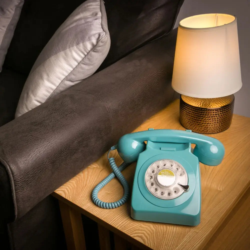 GPO Retro 746 Rotary Telephone - Blue - Home & Garden > Wall Art