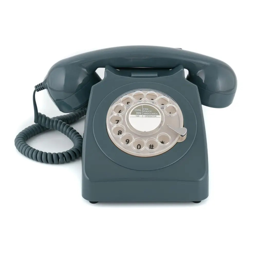 GPO Retro 746 Rotary Telephone - Grey - Home & Garden > Wall Art