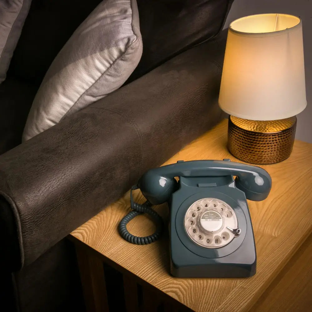 GPO Retro 746 Rotary Telephone - Grey - Home & Garden > Wall Art