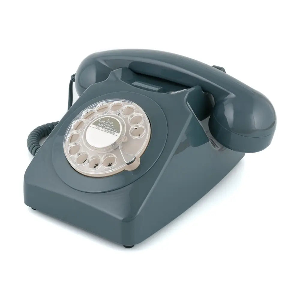 GPO Retro 746 Rotary Telephone - Grey - Home & Garden > Wall Art