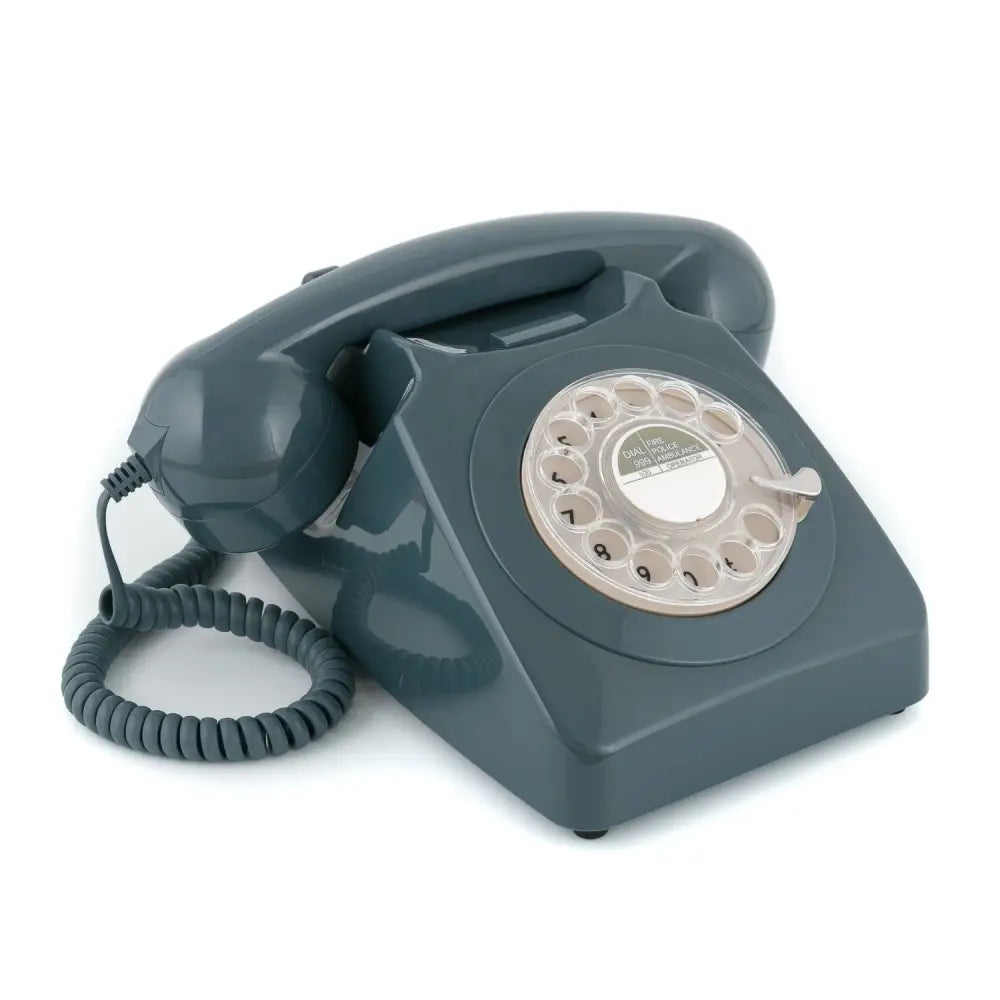 GPO Retro 746 Rotary Telephone - Grey - Home & Garden > Wall Art
