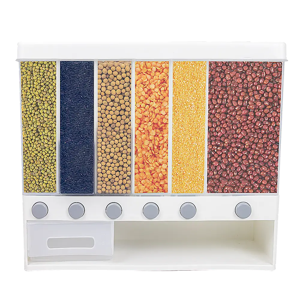 Grain Container Cereal Dispenser 10L Dry Food Rice Flour Storage Box Wall - Home & Garden > Storage