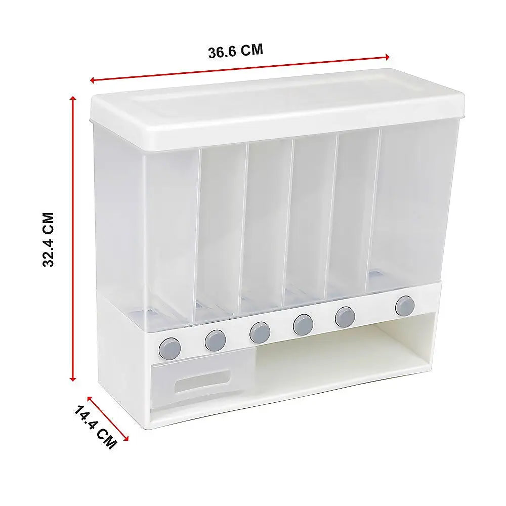 Grain Container Cereal Dispenser 10L Dry Food Rice Flour Storage Box Wall - Home & Garden > Storage