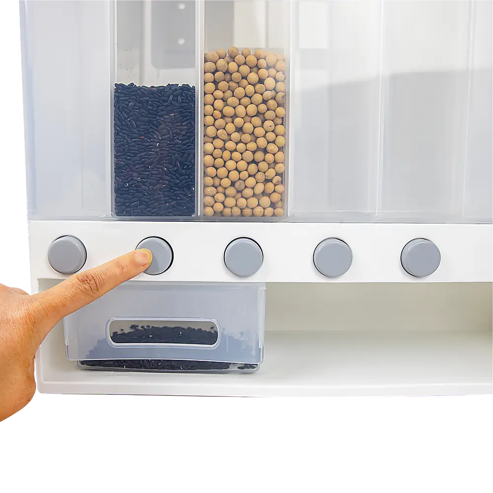 Grain Container Cereal Dispenser 10L Dry Food Rice Flour Storage Box Wall - Home & Garden > Storage