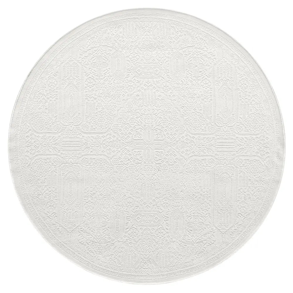 Grande Jacquard Rug - Ivory - 160x230 - Home & Garden > Rugs