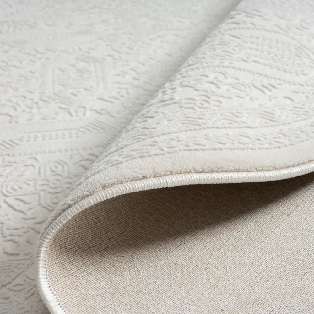 Grande Jacquard Rug - Ivory - 160x230 - Home & Garden > Rugs