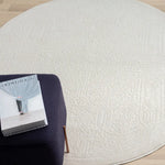Grande Jacquard Rug - Ivory - 160x230 - Home & Garden > Rugs
