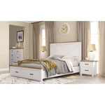 Grandy Dresser Mirror Vanity Dressing Table Solid Wood Frame - White Brown - Furniture > Living Room