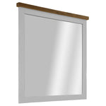 Grandy Dresser Mirror Vanity Dressing Table Solid Wood Frame - White Brown - Furniture > Living Room
