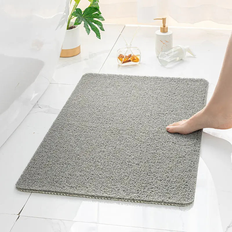 Gray Non-Slip Loofah-Style Bathroom Mat - Quick-Dry and Soft 40*80cm - Home & Garden > Bathroom Accessories > Bath Mats