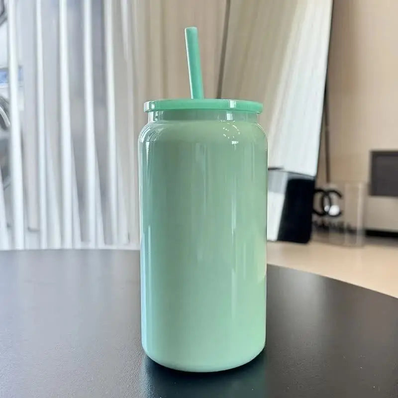 Green 16oz 304 Stainless Steel Insulated Travel Mug - Portable Outdoor Coffee Cup Double-Wall Thermos for Hot & Cold