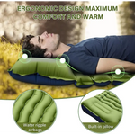 Green 190cm Ultra-Light Foot Pump Inflatable Camping Sleeping Pad - Furniture > Outdoor > Outdoor Furniture Accessories