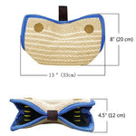 Green and Khaki Heavy Duty Jute Dog Bite Pillow - Professional Training Tug Toy with 3 Handles for Schutzhund K9