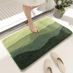 Green Bath Mat - Super Absorbent Non-Slip Bathroom Floor Mat - 40x60cm - Home & Garden > Bathroom Accessories > Bath