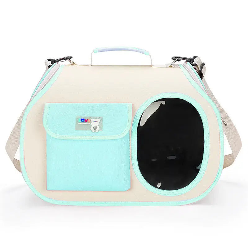 Green Colors Pet Carrier Backpack Breathable Cat Carrier Backpack with Transparent Window Airline Approved Dog Backpack