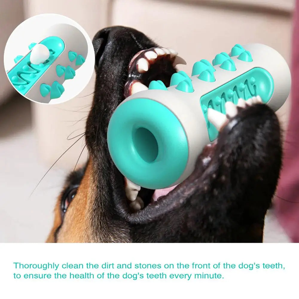 Green Dog Squeaky Toys For Aggressive Chewers Tough Toothbrush Dog Chew Toy Nearly Indestructible Rubber Toys For Pet