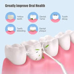 Green Electric Portable Water Flosser - Smart 4-Head Oral Irrigation Teeth Cleaner Pulse Cleaning for Home Use - Home &