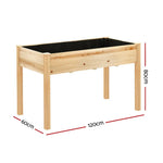 Green Fingers Raised Garden Bed 2x Elevated 120x60x80cm Wooden Planter Box Container - Home & Garden > Garden Beds >