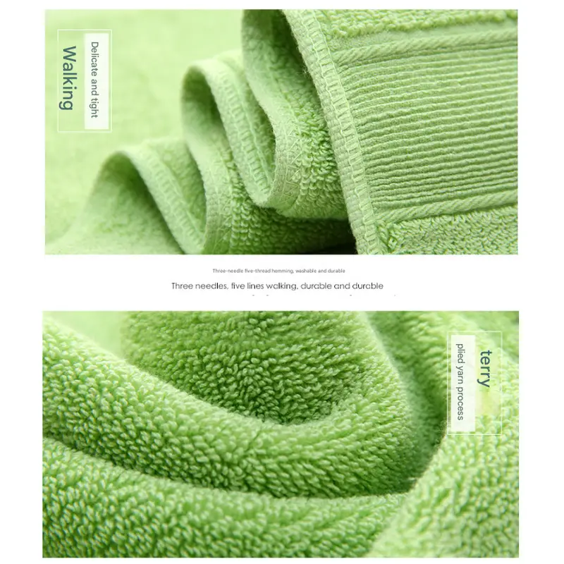 Green Luxury 100% Cotton Towel Set - 3-Piece Combed Cotton Bath Towel Set - Home & Garden > Bathroom Accessories > Bath