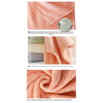 Green Soft Coral Fleece Towel and Bath Towel Gift Set - 5-Piece Luxurious Absorbent Set - Home & Garden > Bathroom