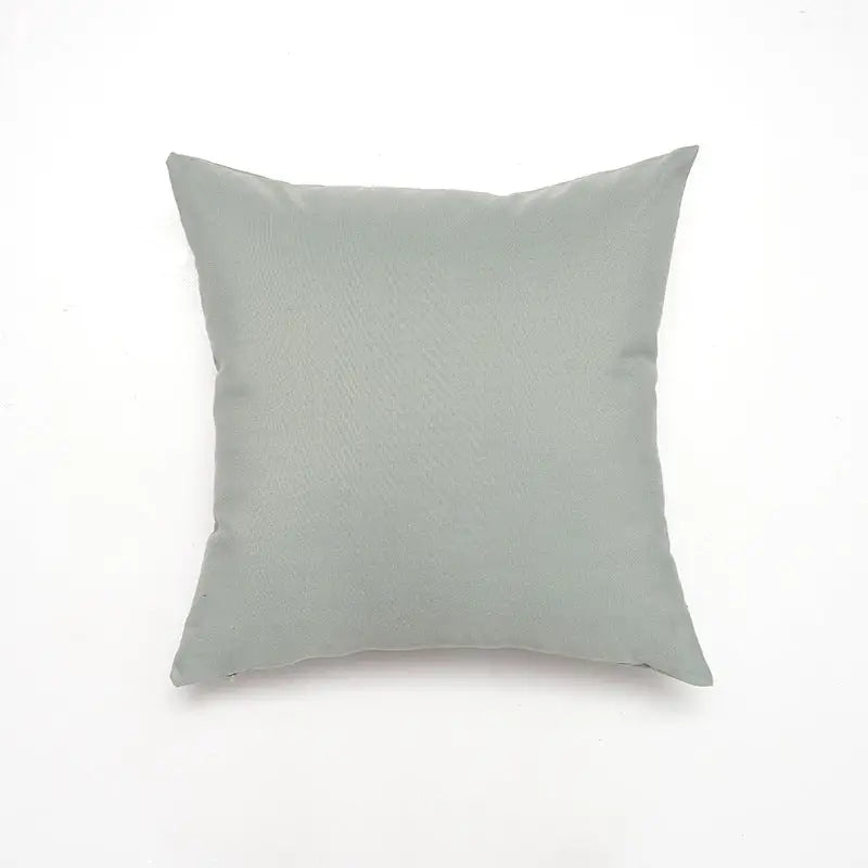 Green Solid Color Set of 2 Decorative Cushion Covers - 45x45cm Soft Polyester (Inserts Not Included) - Home & Garden >