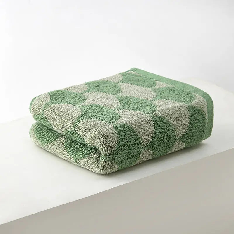 Green Thickened and Enlarged Cotton Hand Towels - 3 Pack (34x74cm) - Soft and Absorbent Bath Towels for Adults - Home &