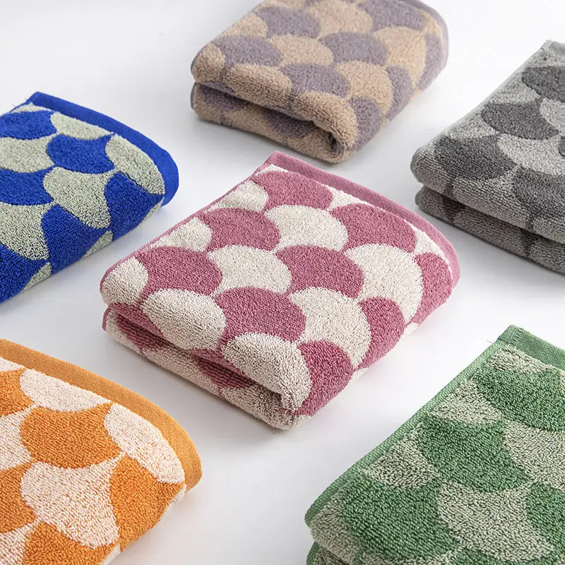 Green Thickened and Enlarged Cotton Hand Towels - 3 Pack (34x74cm) - Soft and Absorbent Bath Towels for Adults - Home &