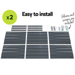 Greenfingers 2x Garden Bed 130x130x46cm Planter Box Raised Container Galvanised - Home & Garden > Garden Beds