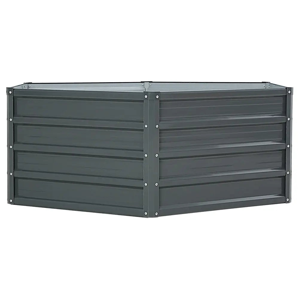 Greenfingers 2x Garden Bed 130x130x46cm Planter Box Raised Container Galvanised - Home & Garden > Garden Beds