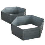 Greenfingers 2x Garden Bed 130x130x46cm Planter Box Raised Container Galvanised - Home & Garden > Garden Beds