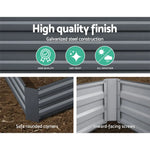 Greenfingers 2x Garden Bed 150x90cm Planter Box Raised Container Galvanised Herb - Home & Garden > Garden Beds
