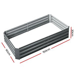 Greenfingers 2x Garden Bed 150x90cm Planter Box Raised Container Galvanised Herb - Home & Garden > Garden Beds