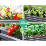 Greenfingers 2x Garden Bed 210x90cm Planter Box Raised Container Galvanised Herb - Home & Garden > Garden Beds