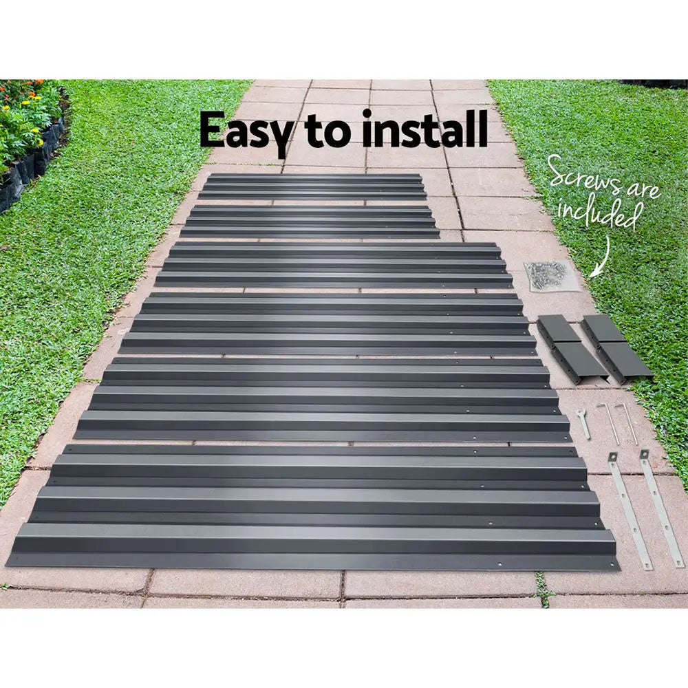 Greenfingers 2x Garden Bed 210x90cm Planter Box Raised Container Galvanised Herb - Home & Garden > Garden Beds