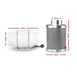 Greenfingers 6’’Ventilation Kit Fan Grow Tent Kit Carbon Filter Duct Speed Controlled,Greenfingers