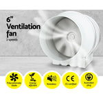 Greenfingers 6’’Ventilation Kit Fan Grow Tent Kit Carbon Filter Duct Speed Controlled,Greenfingers