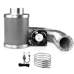 Greenfingers 6’’Ventilation Kit Fan Hydroponics Grow Tent Kit Carbon Filter Duct,Greenfingers 6’’Ventilation