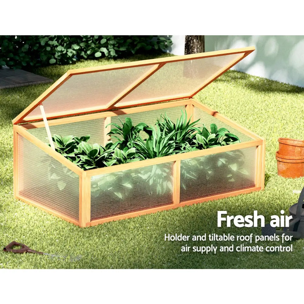 Greenfingers Garden Bed 110x58x42cm Wooden Planter Box Raised Container Growing - Home & Garden > Garden Beds