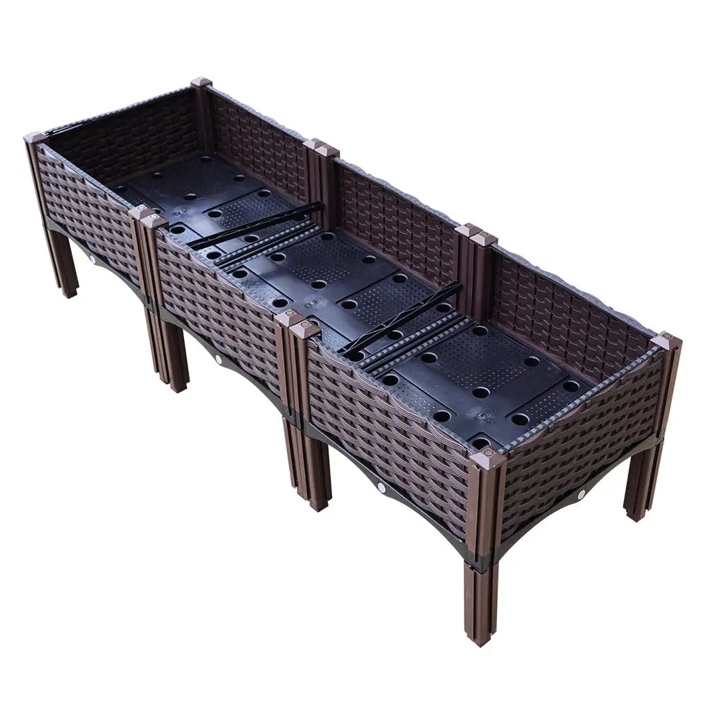 Greenfingers Garden Bed 120x40x36cm PP Planter Box Raised Container Growing Herb - Home & Garden > Garden Beds