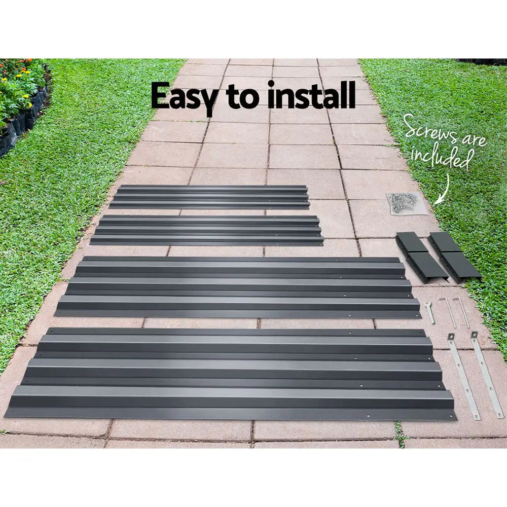 Greenfingers Garden Bed 150x90cm Planter Box Raised Container Galvanised Steel - Home & Garden > Garden Beds