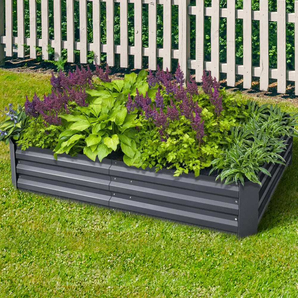 Greenfingers Garden Bed 150x90cm Planter Box Raised Container Galvanised Steel - Home & Garden > Garden Beds