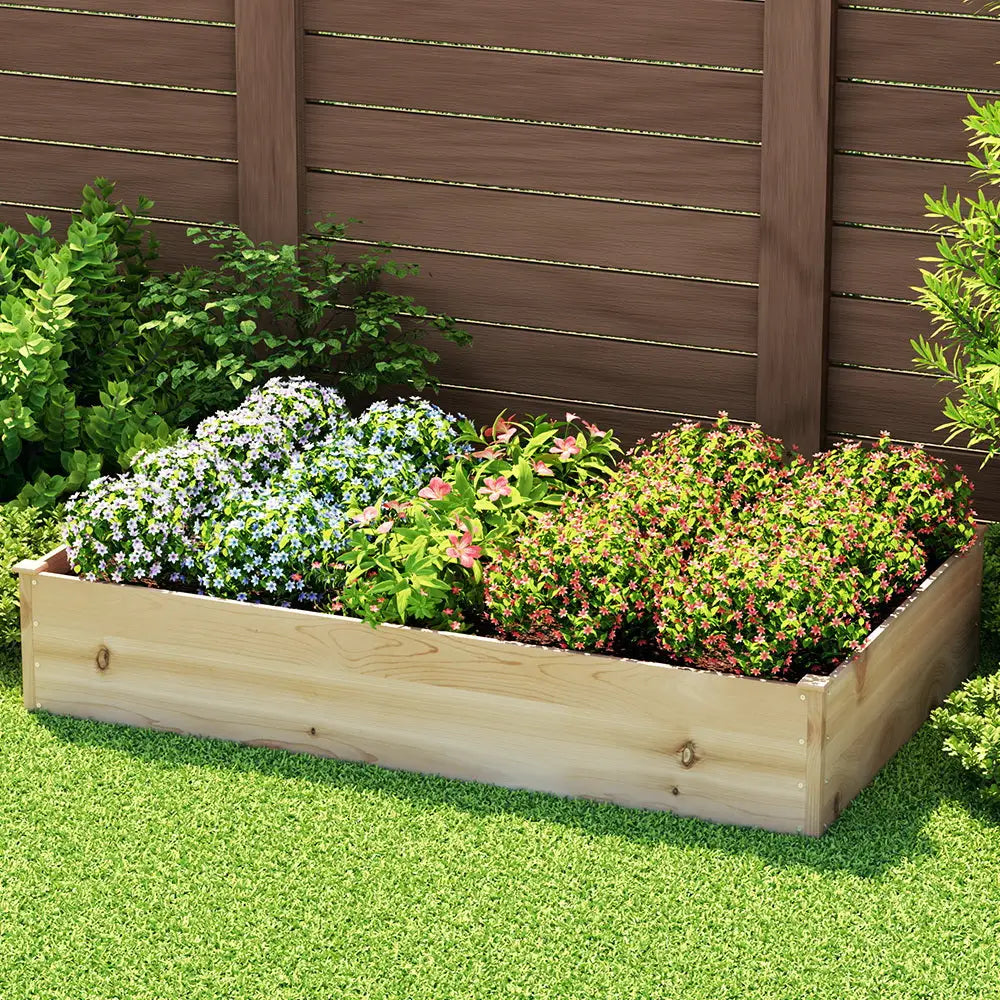 Greenfingers Garden Bed 150x90x30cm Wooden Planter Box Raised Container Growing - Home & Garden > Garden Beds