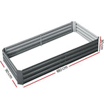 Greenfingers Garden Bed 180x90cm Planter Box Raised Container Galvanised Steel - Home & Garden > Garden Beds