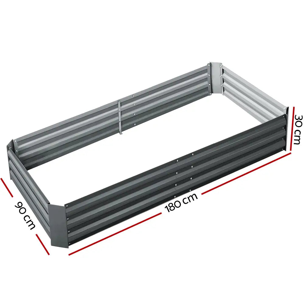 Greenfingers Garden Bed 180x90cm Planter Box Raised Container Galvanised Steel - Home & Garden > Garden Beds